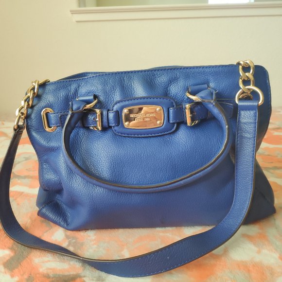Michael Kors Bags Michael Kors Blue Leather Satchel Bag Shoulder